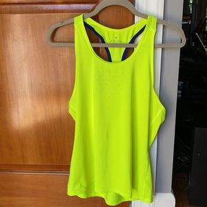 Athleta Highlighter yellow/green racerback tank